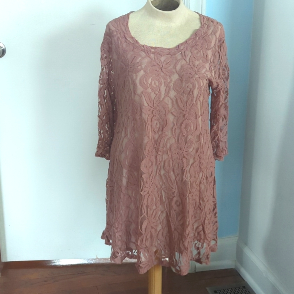 Anthropologie Puella lace swing dress L